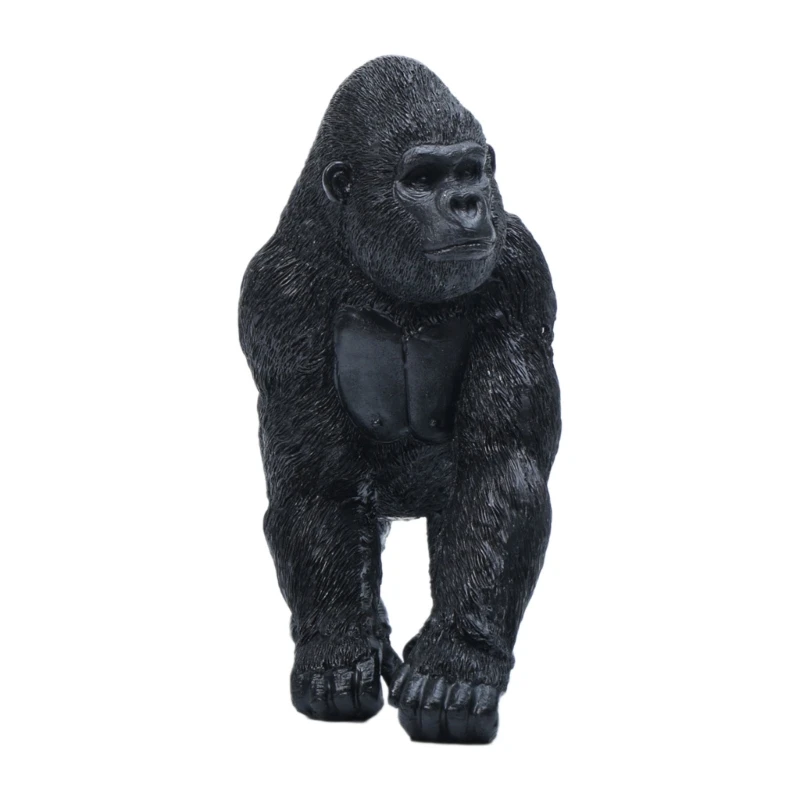 C63B Gorillas Sculpture 3D Pet Chimpanzees Figure Resins Animal Statue Desktops Ornament