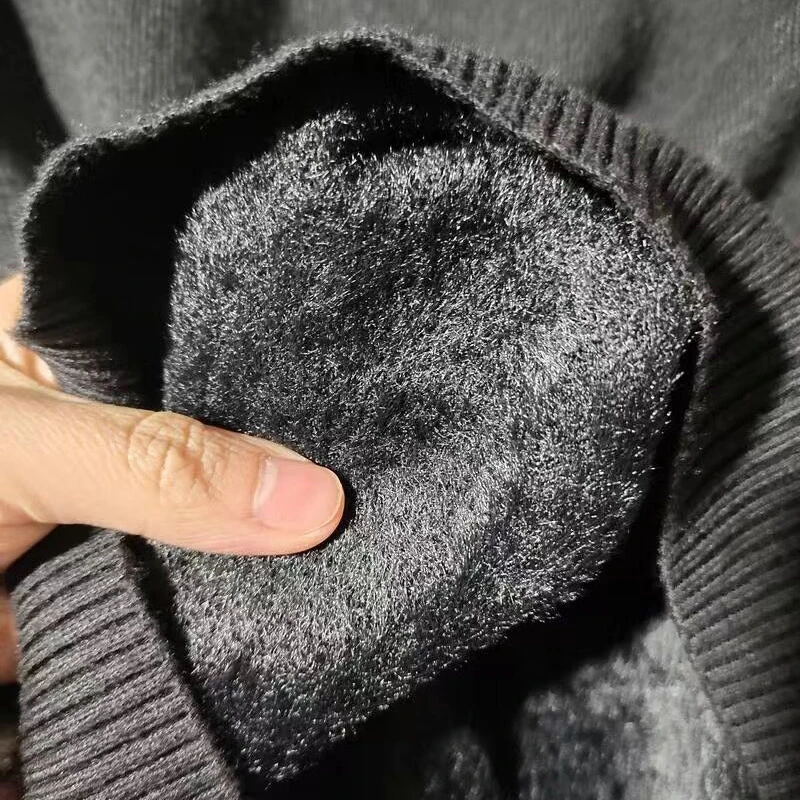 Turtleneck Winter Sweater Women Korean Fleece Lined Knitted Sueter  Soft Warm Long Sleeve Jersey Pullover Casual Knitwear Tops