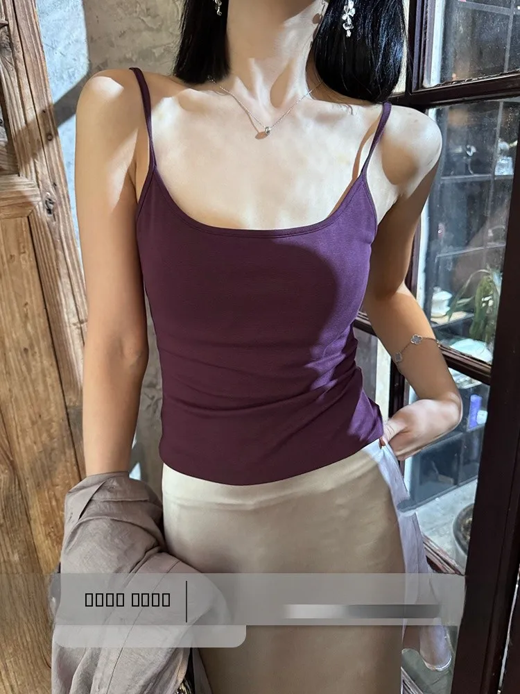 

Slimming Elastic Candy Colored Tank Top with Built-In Chest Pad Sexy Sle Women's Outerwear Casual Cotton Blend Vest