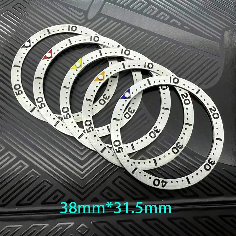 Insert de lunette de montre en acier inoxydable 38x31.5mm, adapté à SKX007 SRPD SKX009 SBBN015 SKZ209 SKZ211, pièce de rechange pour montre-bracelet pour hommes