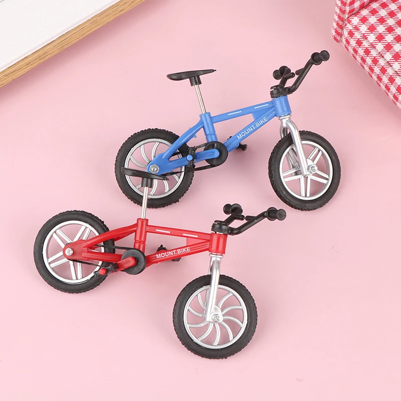 Retro Alloy Mini Finger BMX Bicycle Assembly Bike Model Toys Gadgets Gift Toys Model Mini Portable Bike For Kid