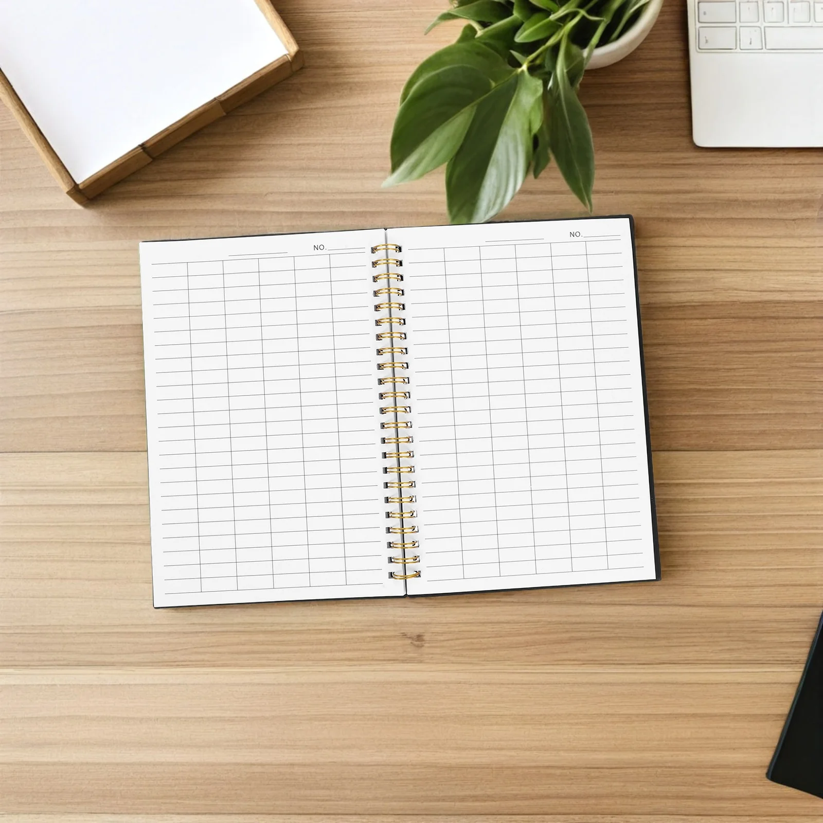 2Pcs Blank Horizontal Lined Ledger Book for Expense Tracking Budget Planning Personal Finance Management Business Accounting