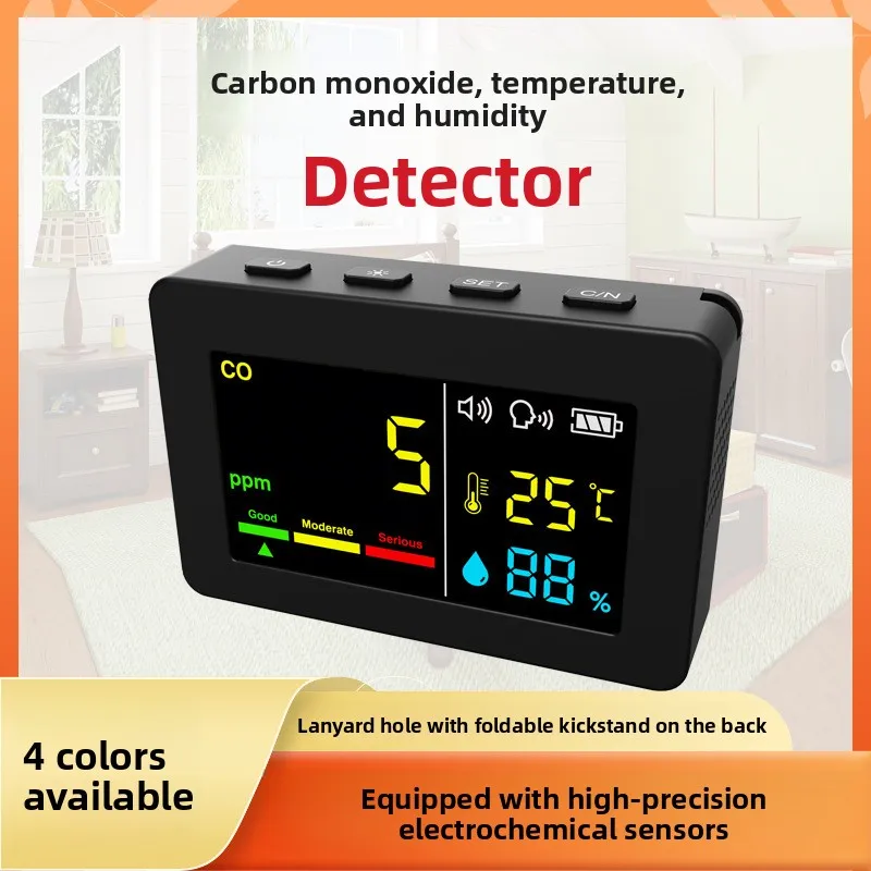 VT-CO02 Electrochemical Carbon Monoxide Detector Portable CO Temperature and Humidity Air Quality Monitor