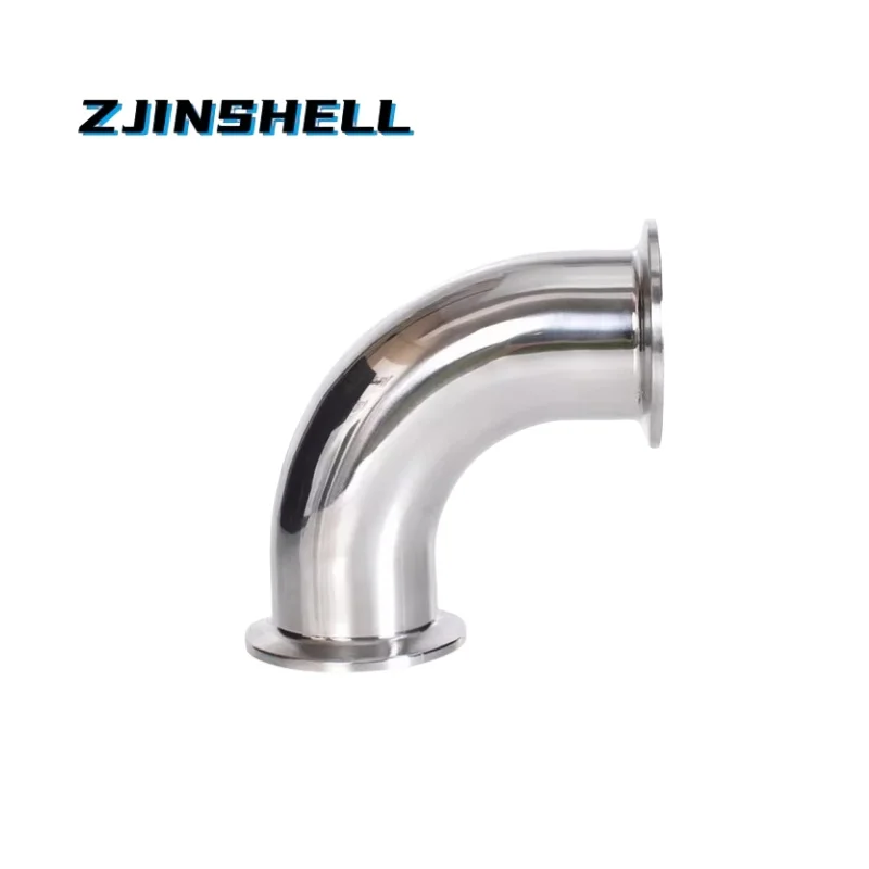 

3/4" 1” 2” 3“ 4" 19mm-102mm Pipe OD Sanitary Tri Clamp Ferrule OD 90 Degree Elbow Pipe Fitting Stainless Steel 304 Homebrew