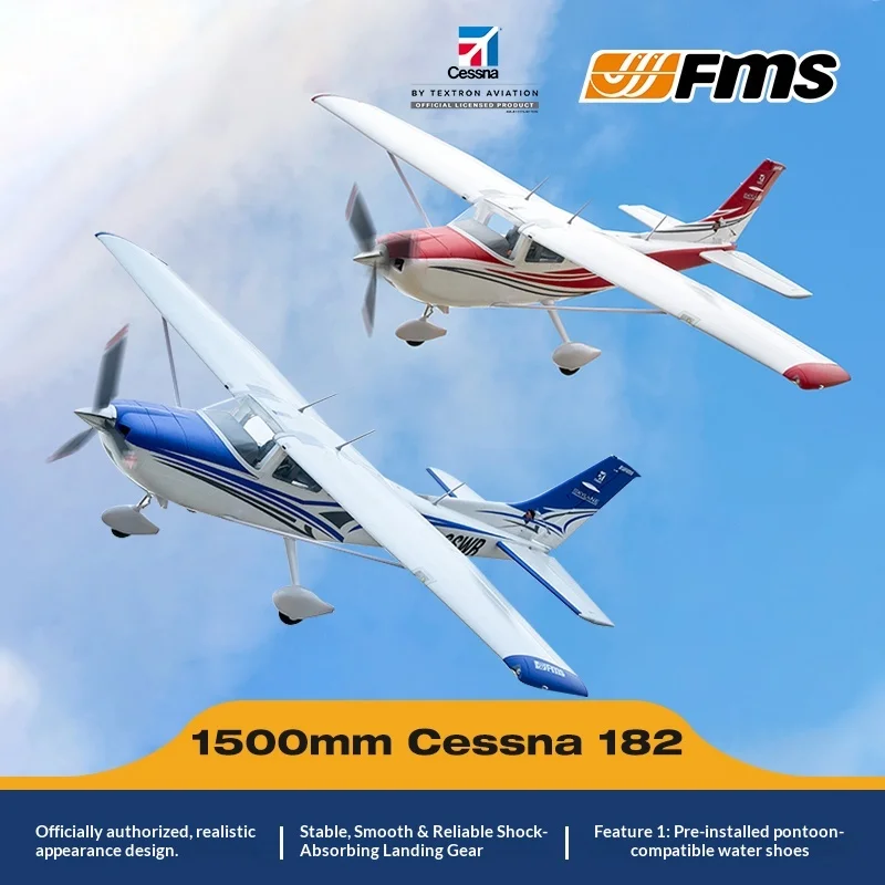 

FMS Новый 1,5 м 1500 мм Cessna 182 Cessna 182 Модель самолета с фиксированным крылом для начинающих