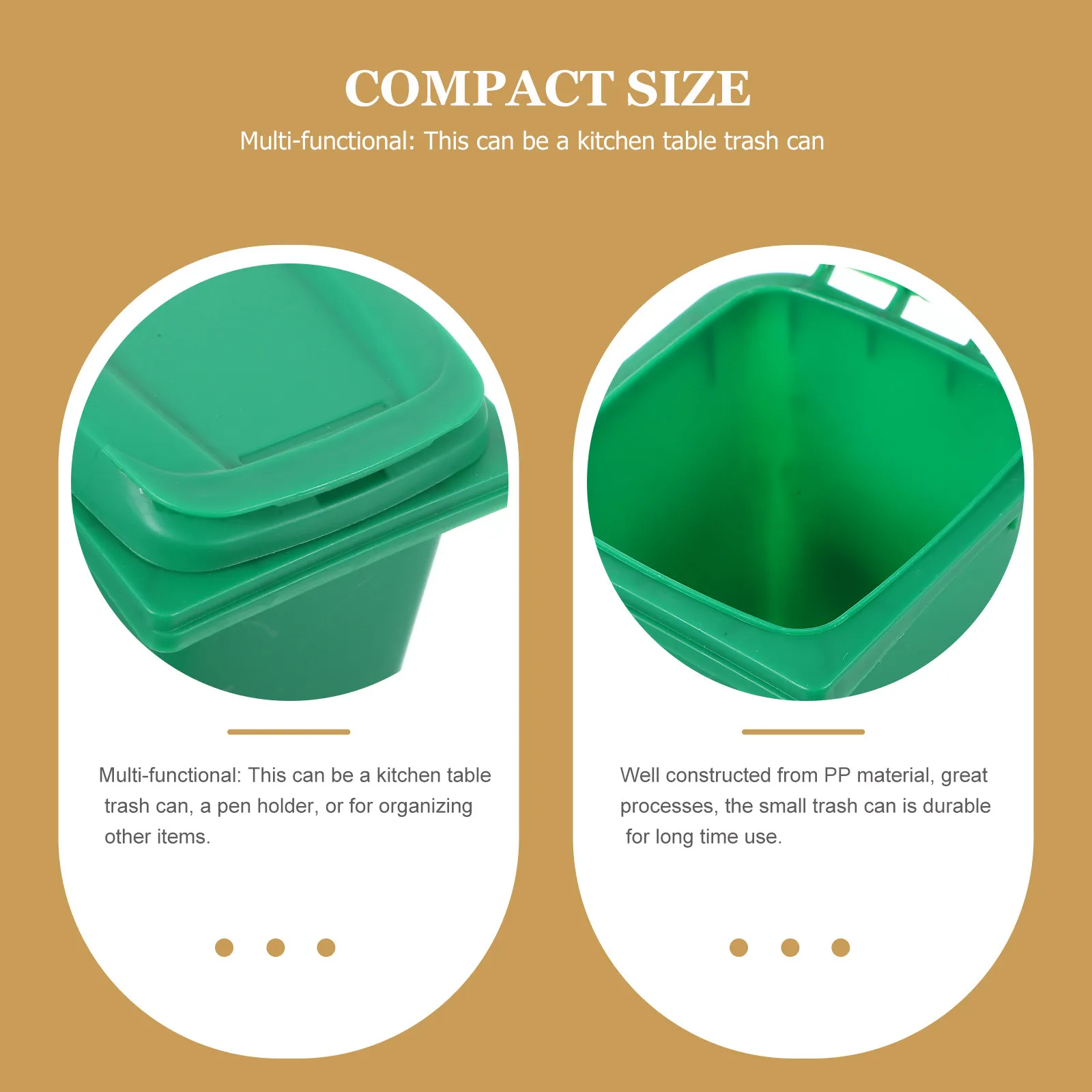 2Pcs Mini Desktop Storage Holder Multi-Use Trash Bin Small Waste Basket Table Countertop Organizer Pen Holder for Office Study