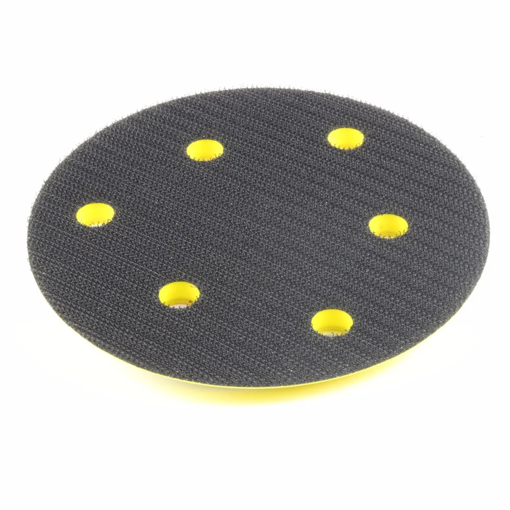 5inch 6-Holes Flocking Sanding Disc M8 Thread Backing Pad Power Sander Parts Backing Pad Sander Belongs Power Tool Accessories