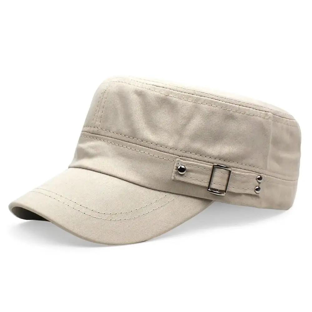 Anti-UV Baseball Cap Spring Summer Casual Breathable Flat Top Cap Outdoor Adjustable Sun Hat Men