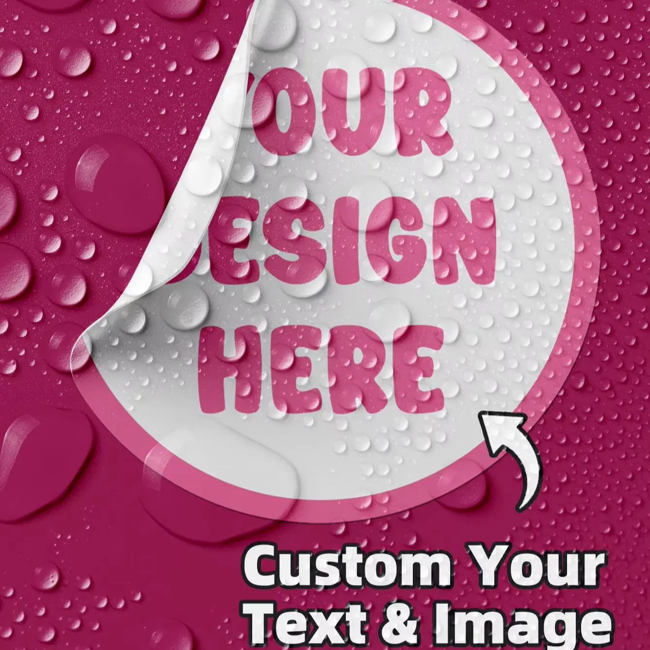 1/60/240 Pack Custom PVC Waterproof Labels for Parties, Packaging, Gift Wrapping