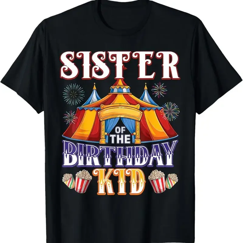 Sister Of The Birthday Ringmaster Circus Party T Shirt