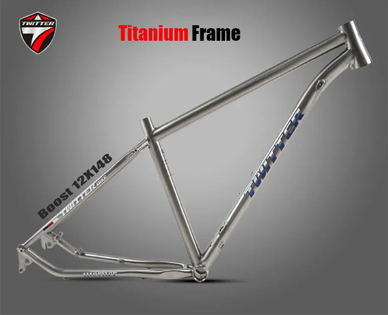 Titanium Frame for MTB Bike,Werner,Thru Axle,Boost 12x148mm, 27.5er, 29er, 15.5, 17, 19,XC/AM Bicycle,Inner Cable ,Top quality