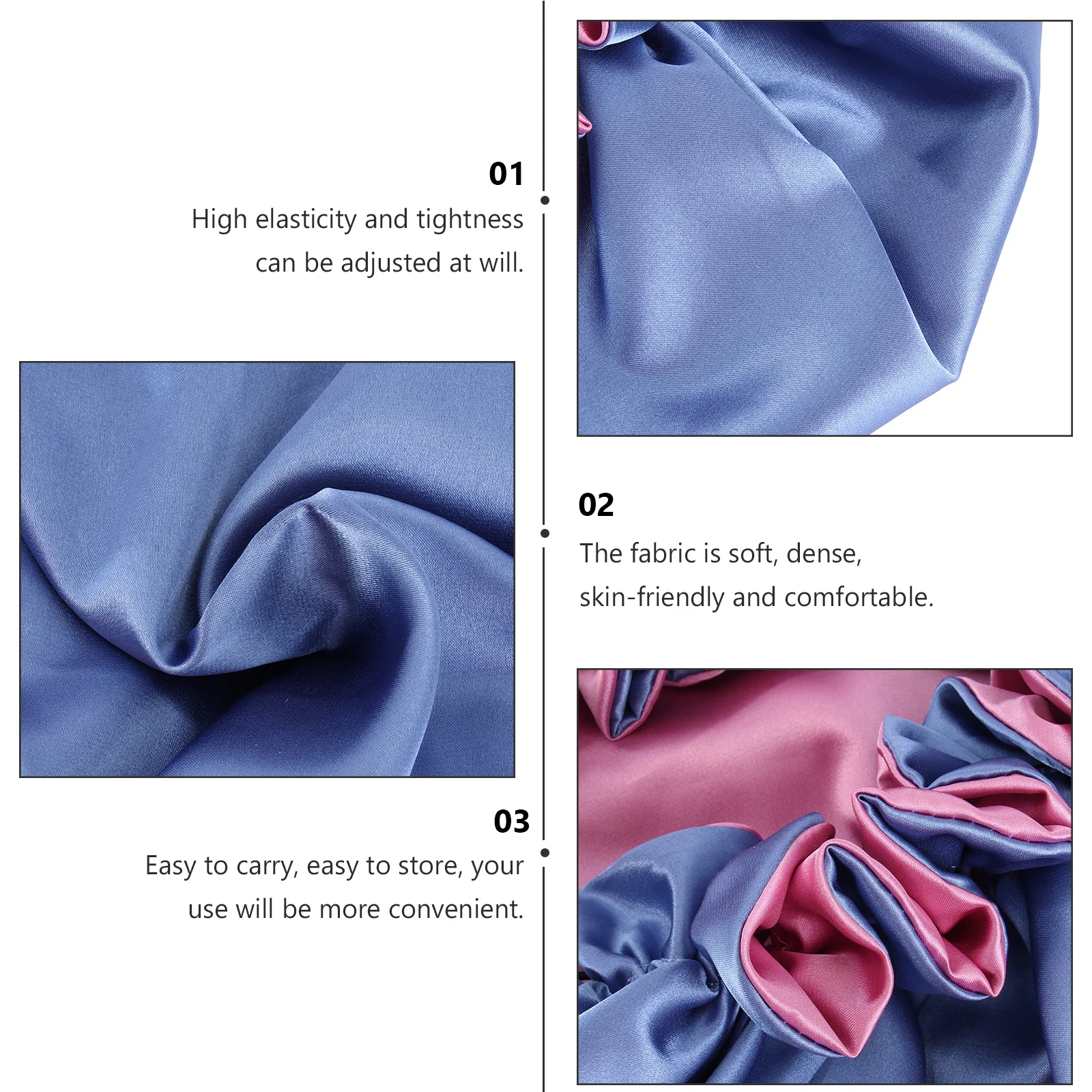 

1Pcs Wood Ear Edge Double Layer Lace Elastic Shower Cap Bath Makeup Spa Women Bathing Shower Cap Bathing for Women