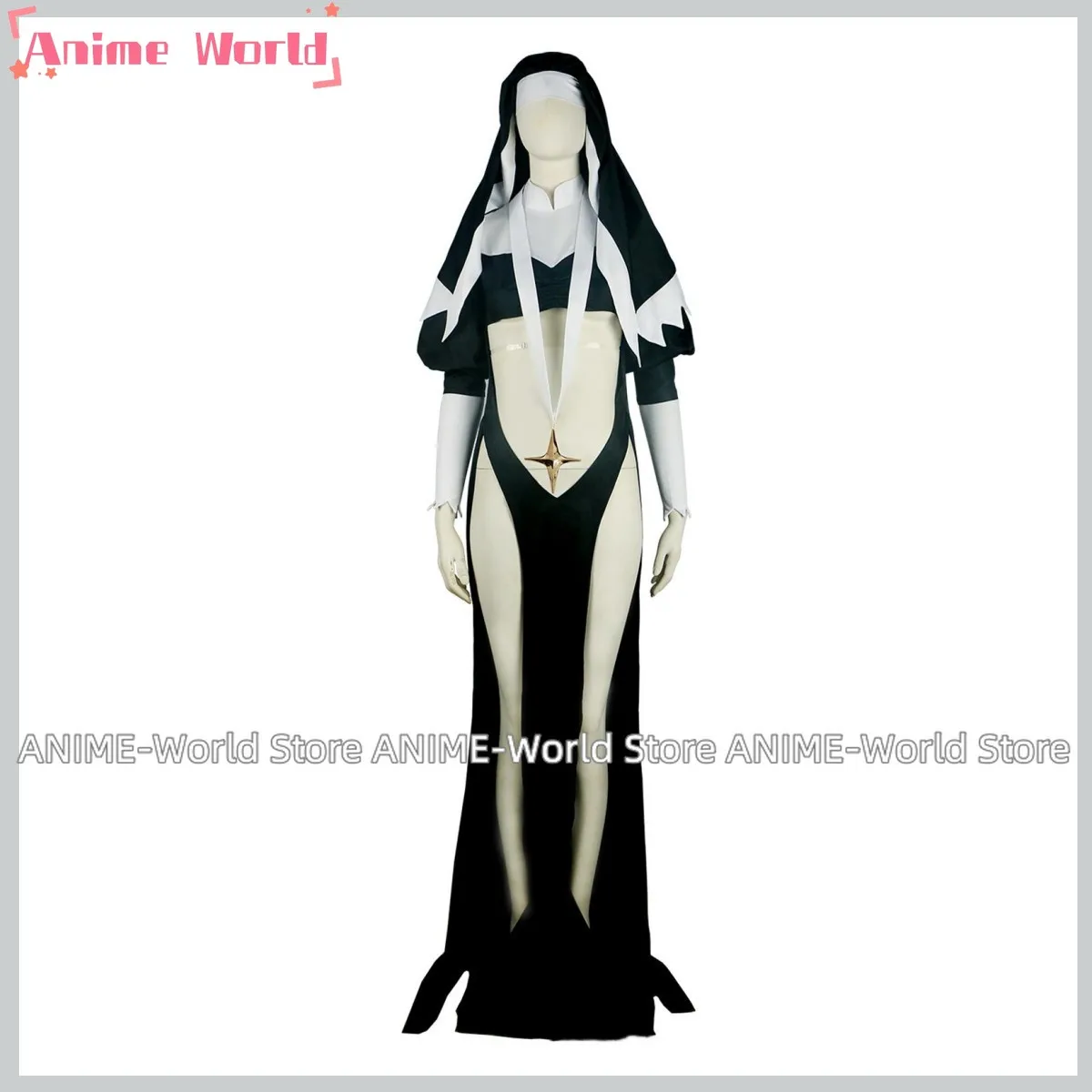 Anime Gushing Over Magical Girls Tengeiji Holy Cosplay Costume I Admire Magical Girls Sister Gigant Wig Nun Dress Woman Sexy Set