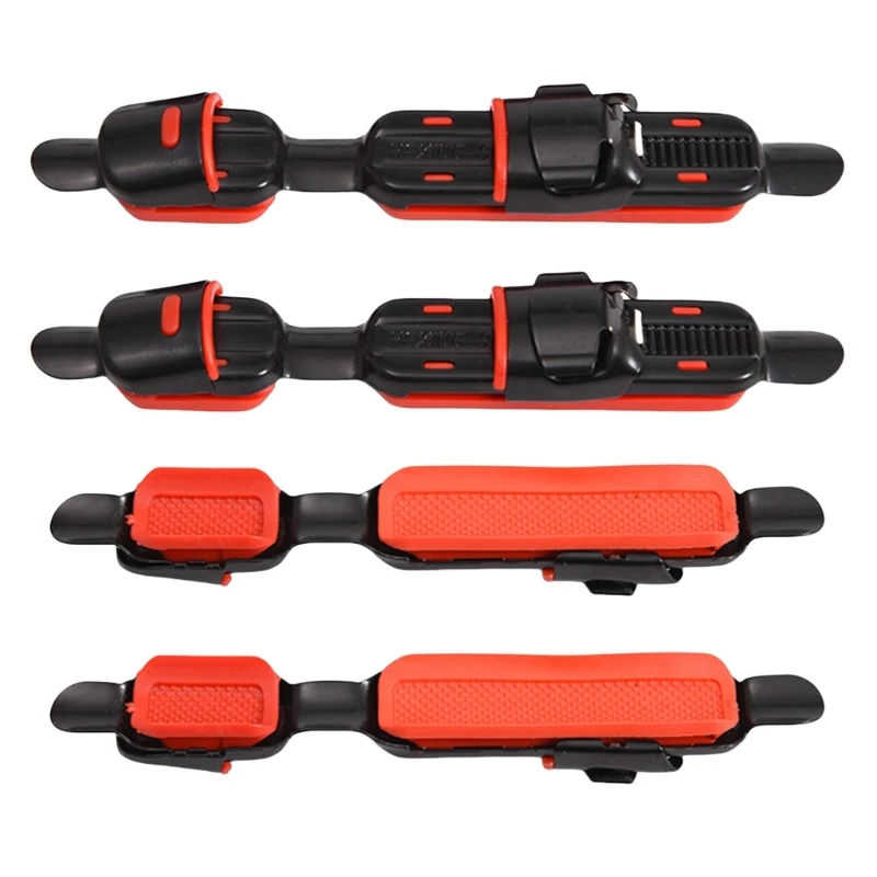 4Pcs Adjustable Fishing Reels Seats Deck Plate Lock Fishing Rod Clip Fitted Wheel Reels Rubber Cushions Tool Easy Use