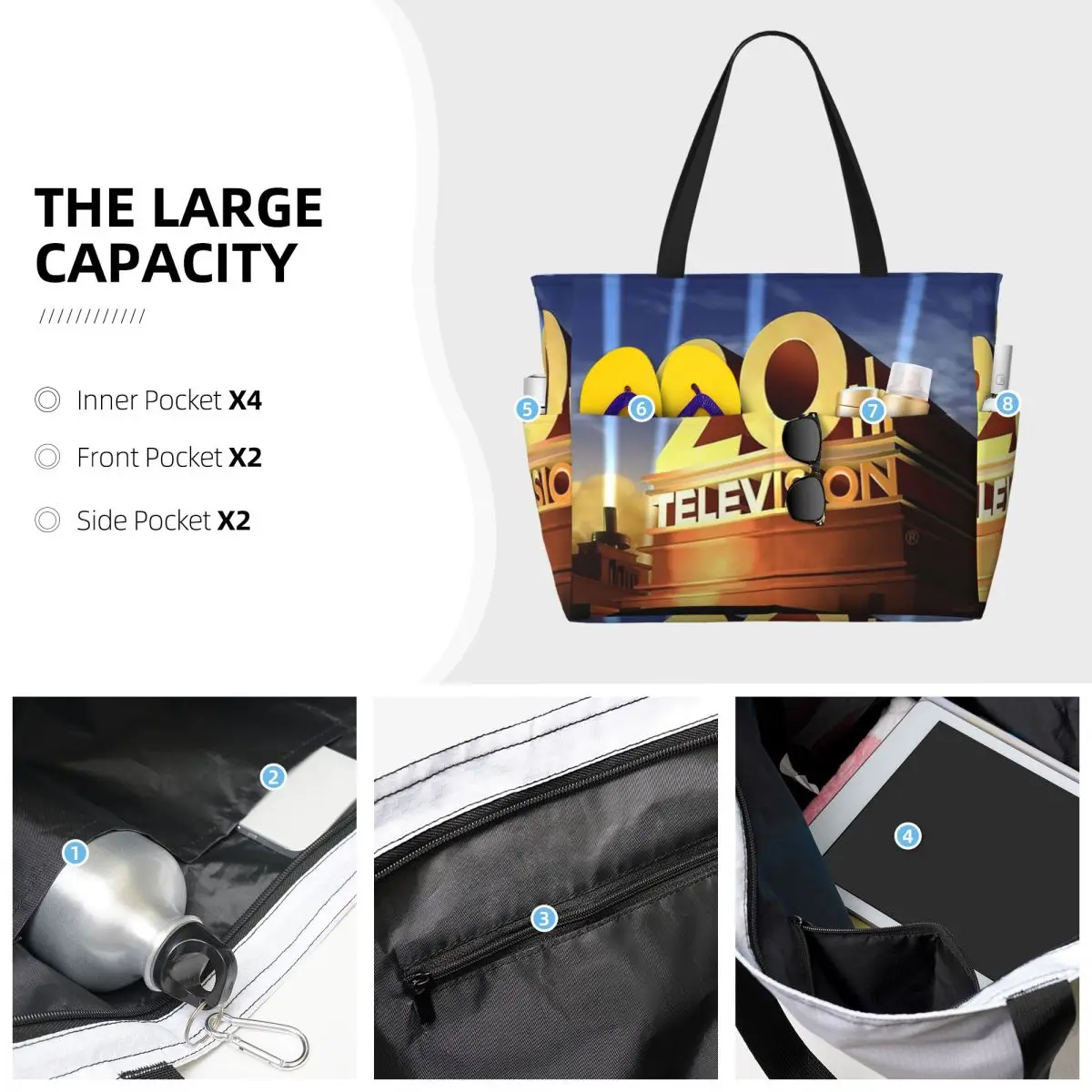 20th Century Fox Beach Tote Bag Sport Gym Yoga Duffle Large Tote Bag Women Travel Bag Fitness bag