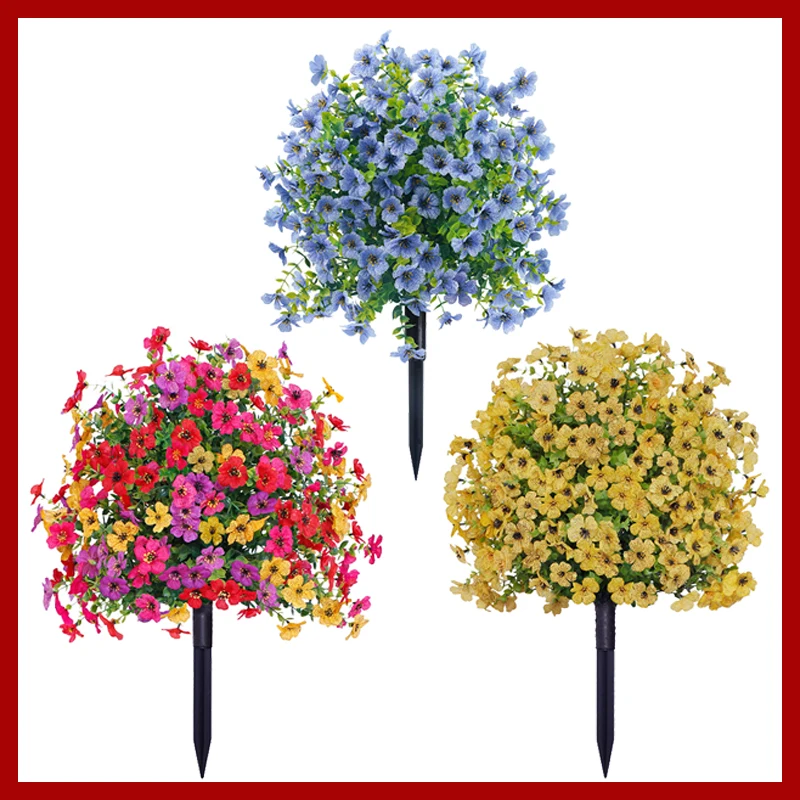 

1Pcs Plastic Artificial Scenery Trees Building Landscape Accessories Miniature Flower Tree UV Protection Decoration Garden Plant