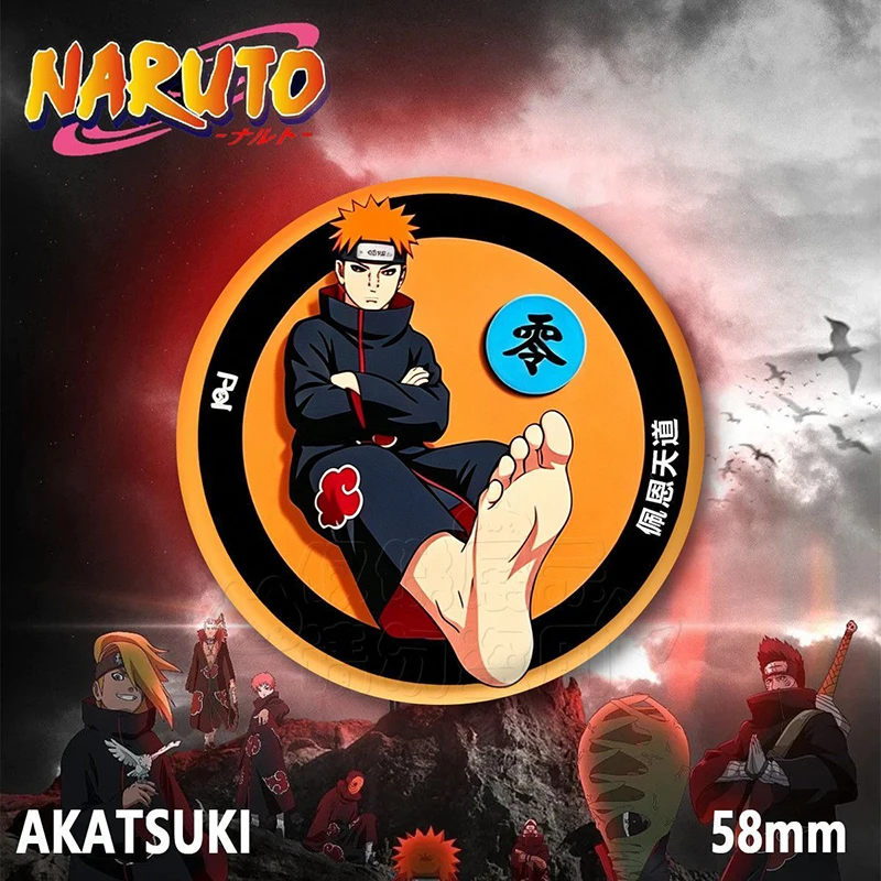Cartoon Naruto Akatsuki Abzeichen Brosche Itachi Deidara Sasori Konan Pain Hidan Kisame Runde Metallabzeichen Rucksack Reversnadel Geschenk – Detail 6