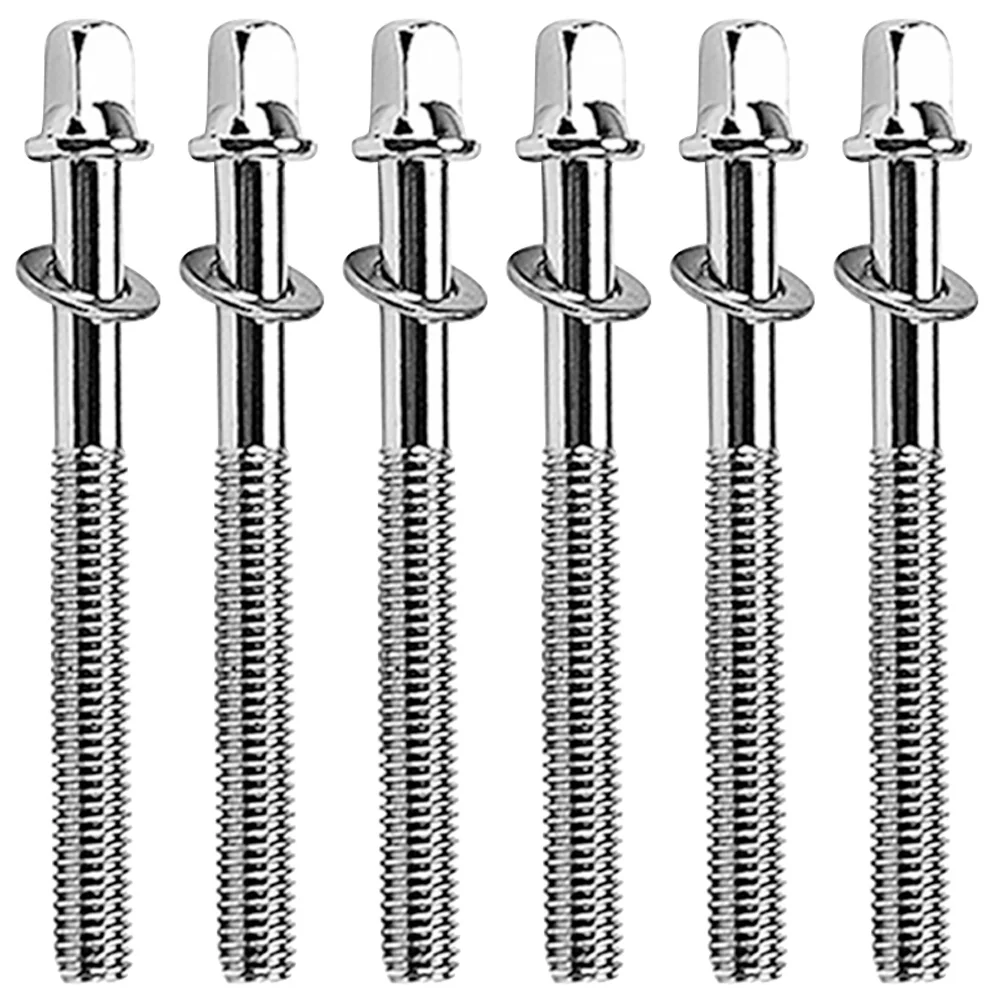 

6 Pcs Drum Screws Tie Bar Jazz Tension Rods Bass Snare Hardware Metal Lug Mounting Repair Tight