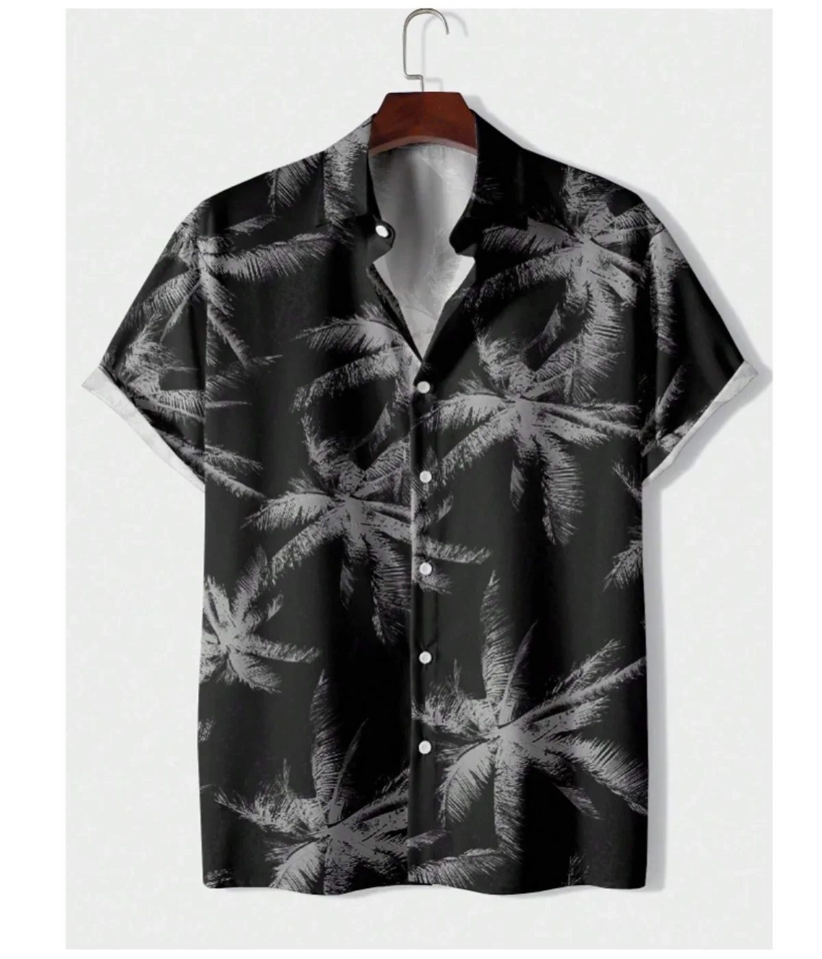 Men's Coconut Tree Print 3D Printed Polo Neck Shirt Holiday Leisure Fashion Button Tiki Collection Hawaiian Shirt XS-5XL