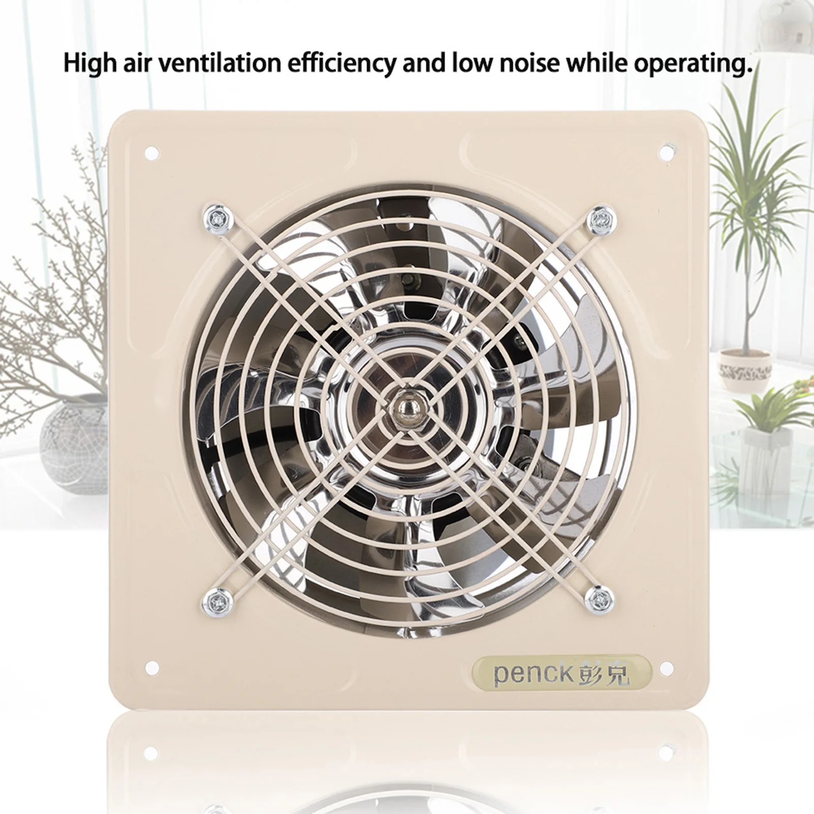 190mm 40W Exhaust Fan Low Noise Wall Mounted Exhaust Fan Home Bathroom Kitchen Garage Vent Ventilation