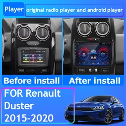 Car Radio Carplay For Renault Duster 2015-2020 GPS Navigation Android Auto Rear Camera No 2din DVD Bluetooth Wifi 5G