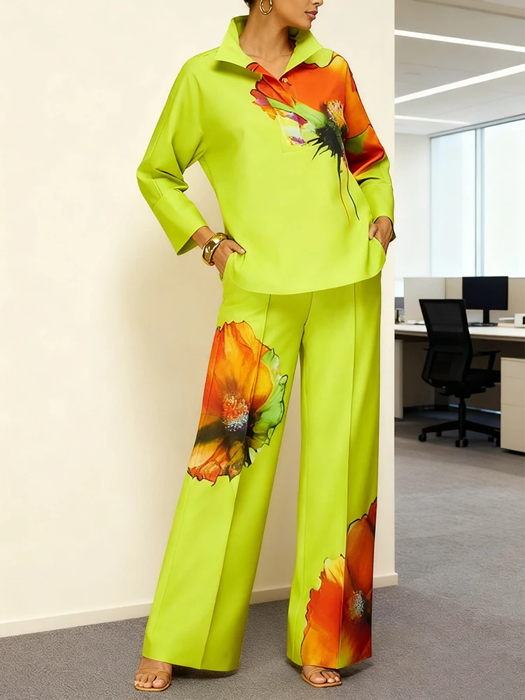 Beautyblue Mock Neck Mini sukienki damskie sukienki z nadrukiem nowa linia A z długimi rękawami plisowana wysoka talia Y2k ubrania sukienka Boho