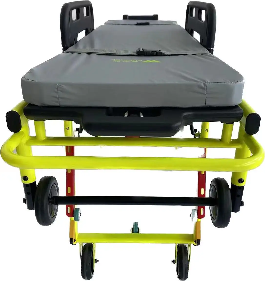 Portable folding emergency stretcher for rapid deployment, manual power supply, for medical rescue and first aid