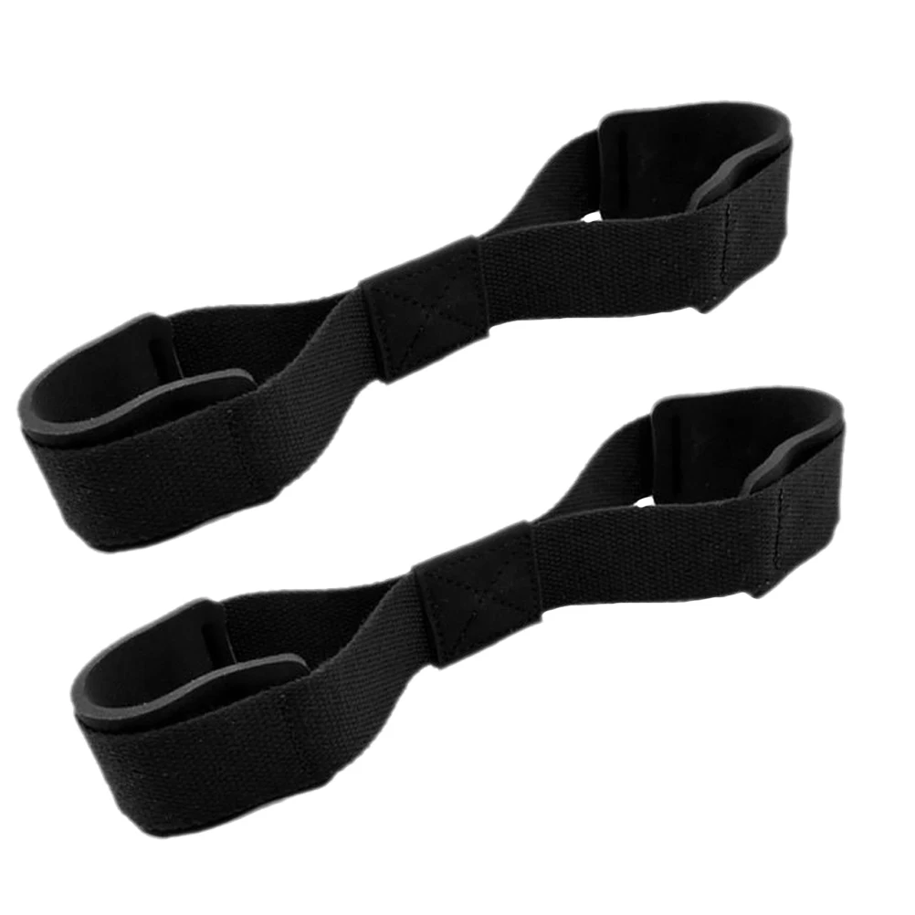 

2pcs Black Wrist Guards Fitness Assist Belts Straps Multi-function Lifting Durable Power Weightlifting Gym Accessories