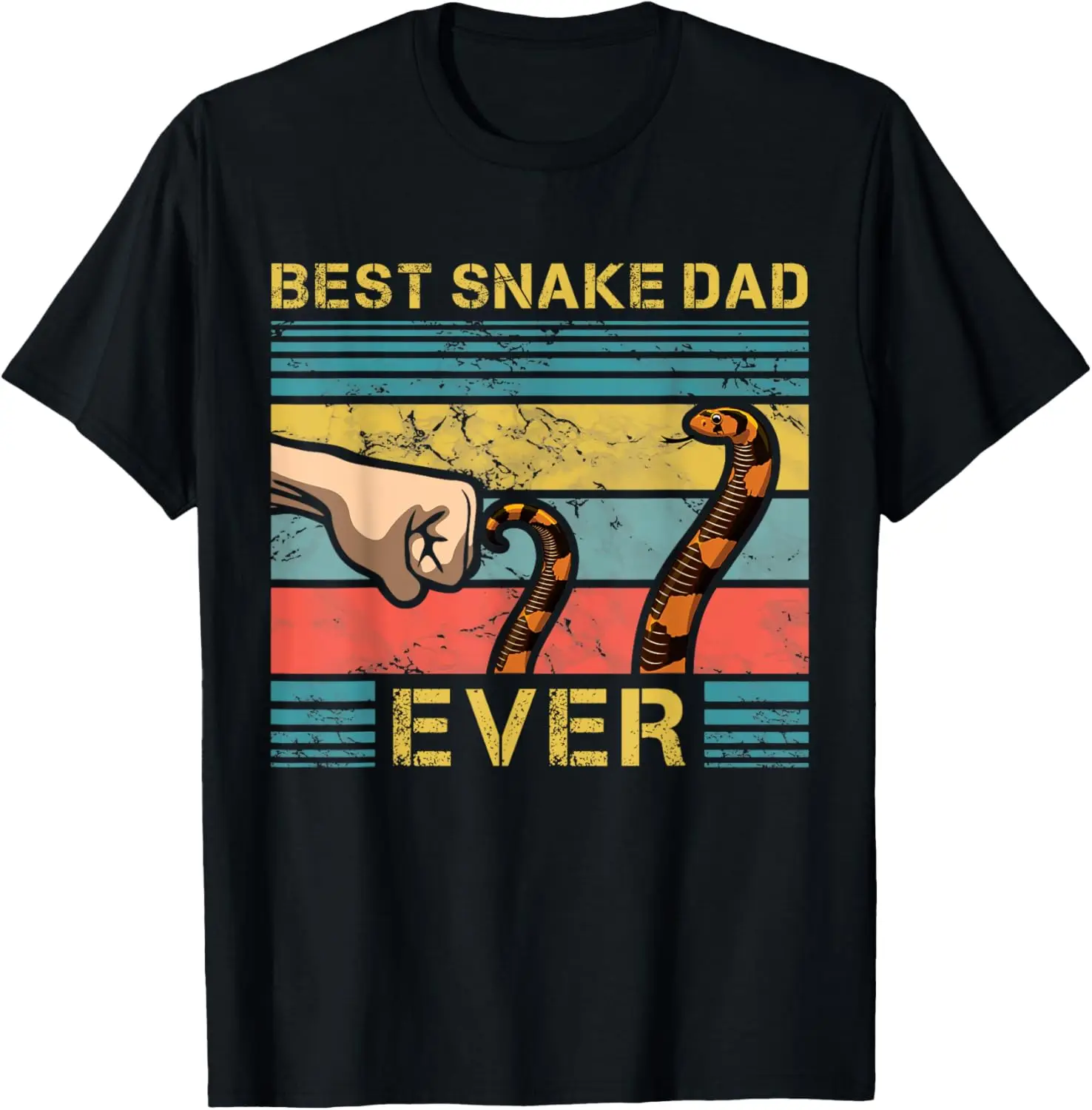 

World's Best Snake Dad Funny Snake Enthusiast Father T-Shirt