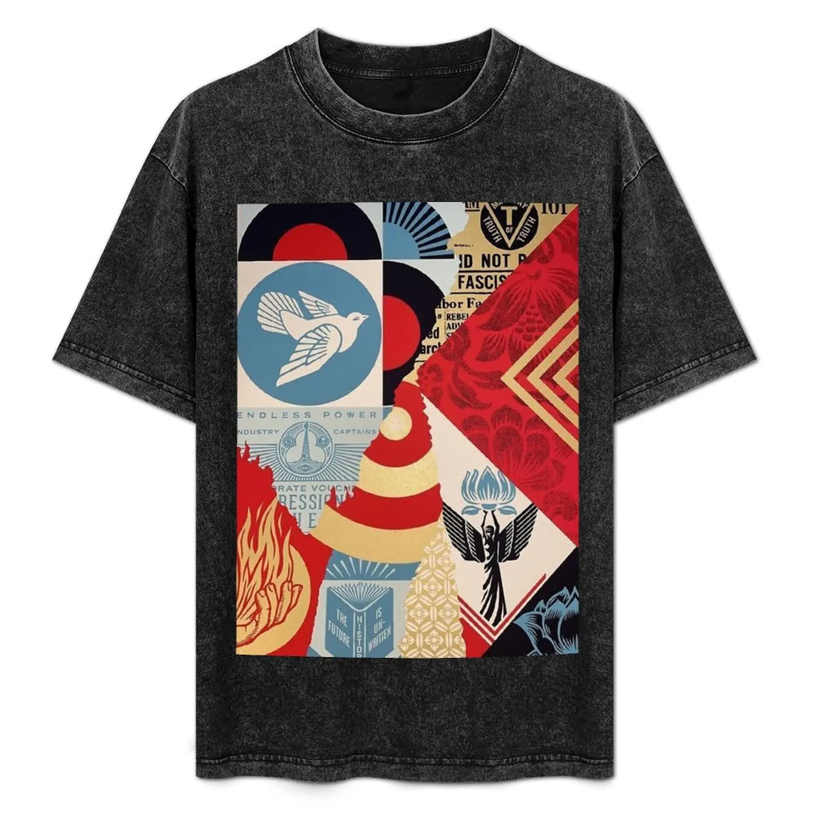 

Shepard Fairey The Future is Unwritten (2022) T-Shirt quick-drying shirts graphic tee quick drying mens big and tall t shirts