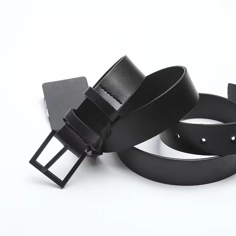 Maxdutti New Fashion Square Buckle Sheep Leather Belt Women