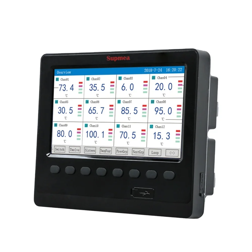 RS485/RS232 industrial  digital paperless data logger recorder suppliers control output 6 channel