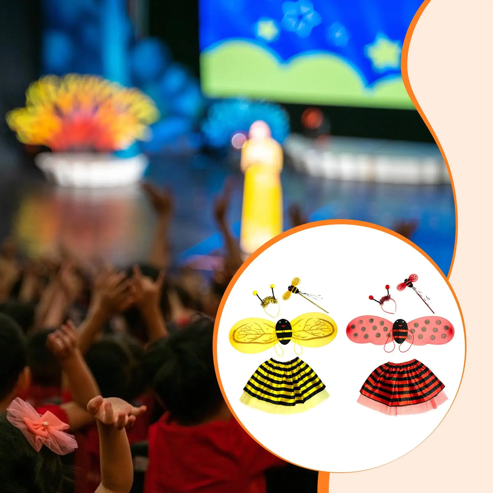 

Детский комплект костюма пчелы, аксессуары для костюмов животных для нарядных платьев, ролевых игр