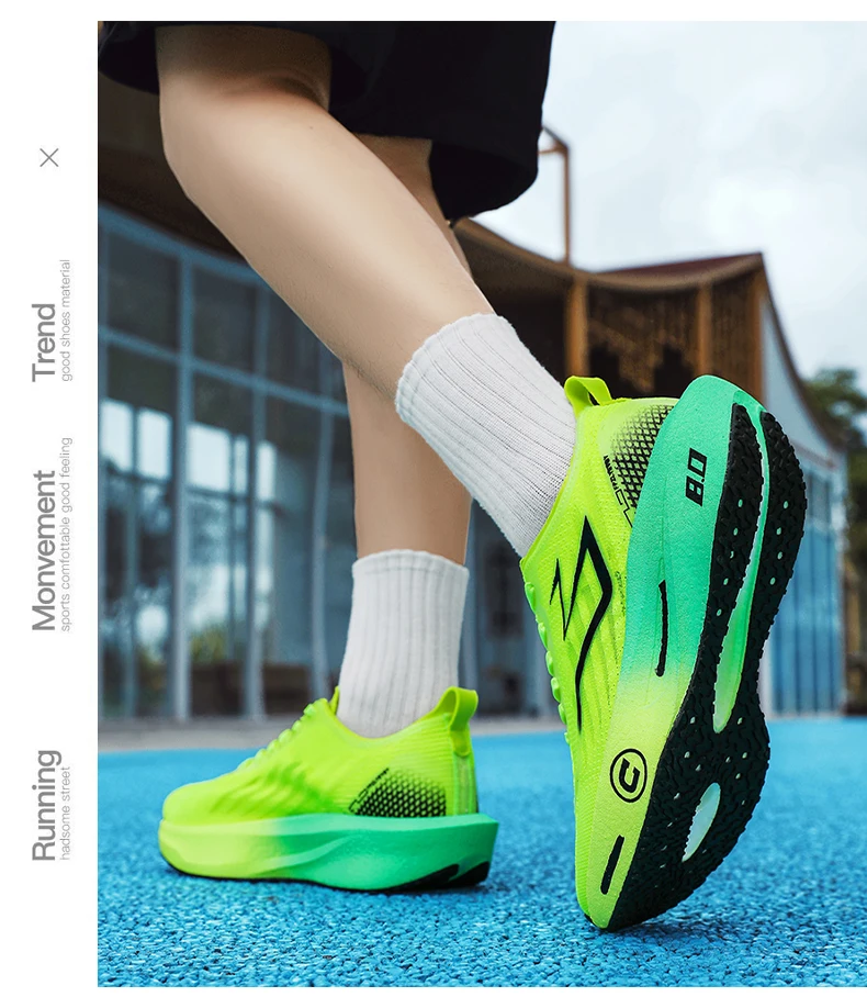 Herren Laufschuhe Atmungsaktive Carbonplatte Sportschuhe Bequeme Trainingsschuhe Outdoor Marathon Jogging Damen Tennisschuhe – Detail 23