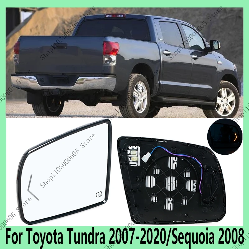 

Для Toyota Tundra 2007-2020 для Toyota Sequoia 2008-2017 автомобильные аксессуары боковая дверь зеркало заднего вида стеклянная линза с подогревом