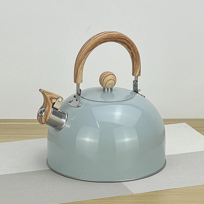 WW stainless steel kettle honking whistle flat bottom color boiling water induction cooker pot
