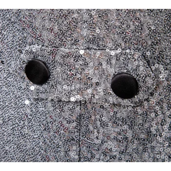 Shiny Gold Sequins Glitter Tailcoat Suit Jacket Male Double Breasted Wedding Groom Tuxedo Blazer Men Party Stage Prom Costume 5 Shiny Gold Sequins Glitter Tailcoat Suit Jacket Male Double Breasted Wedding Groom Tuxedo Blazer Men Party Stage Prom Costume 5