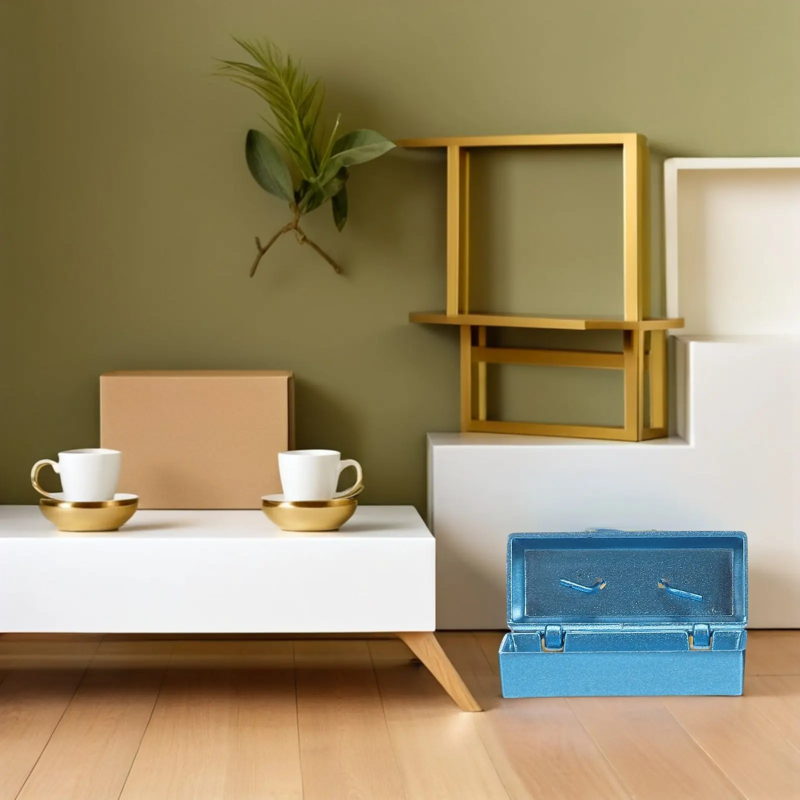 

Набор из 5 миниатюрных металлических ящиков для инструментов, аксессуары для кукольного домика, маленький сундук для хранения для любителей рукоделия