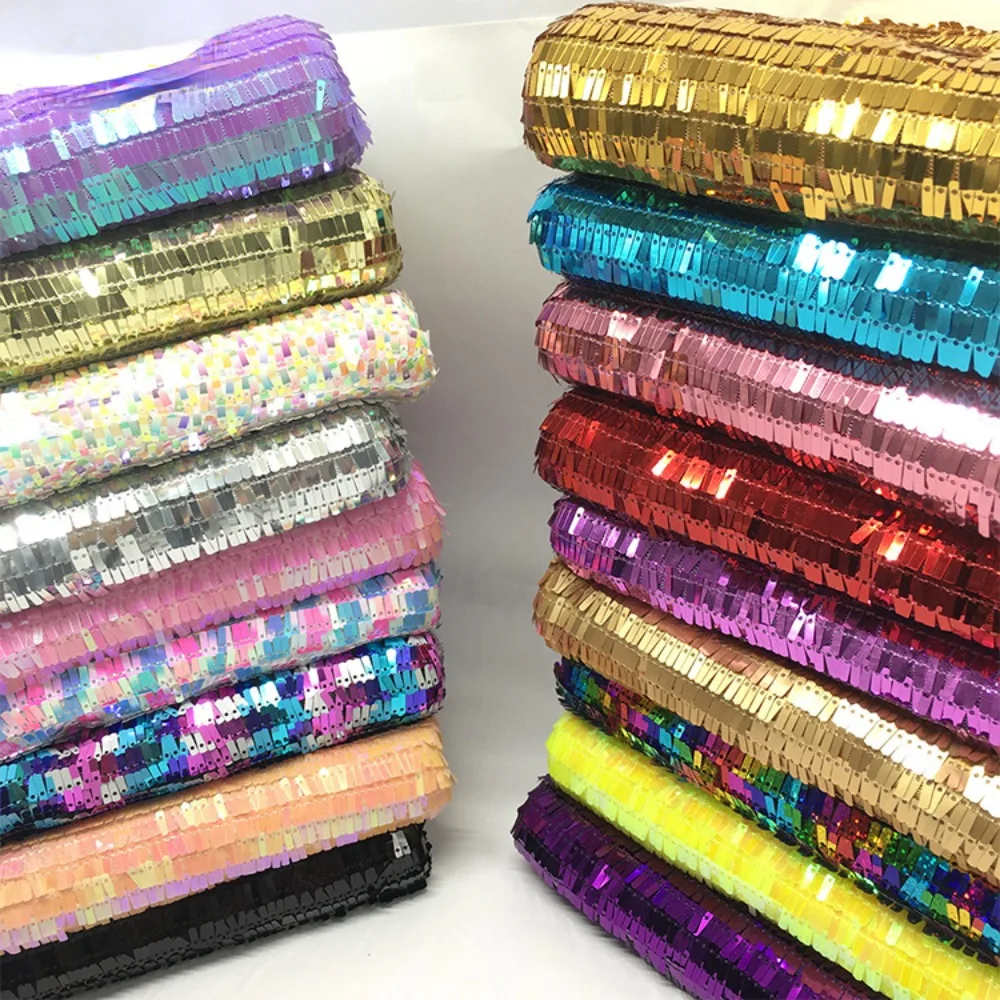 3x9mm Small Blade Sequin Fabric Closing Evening Dress Short Skirt Designer Cloth Backpack Shoes Diy Material Black 19 Colors