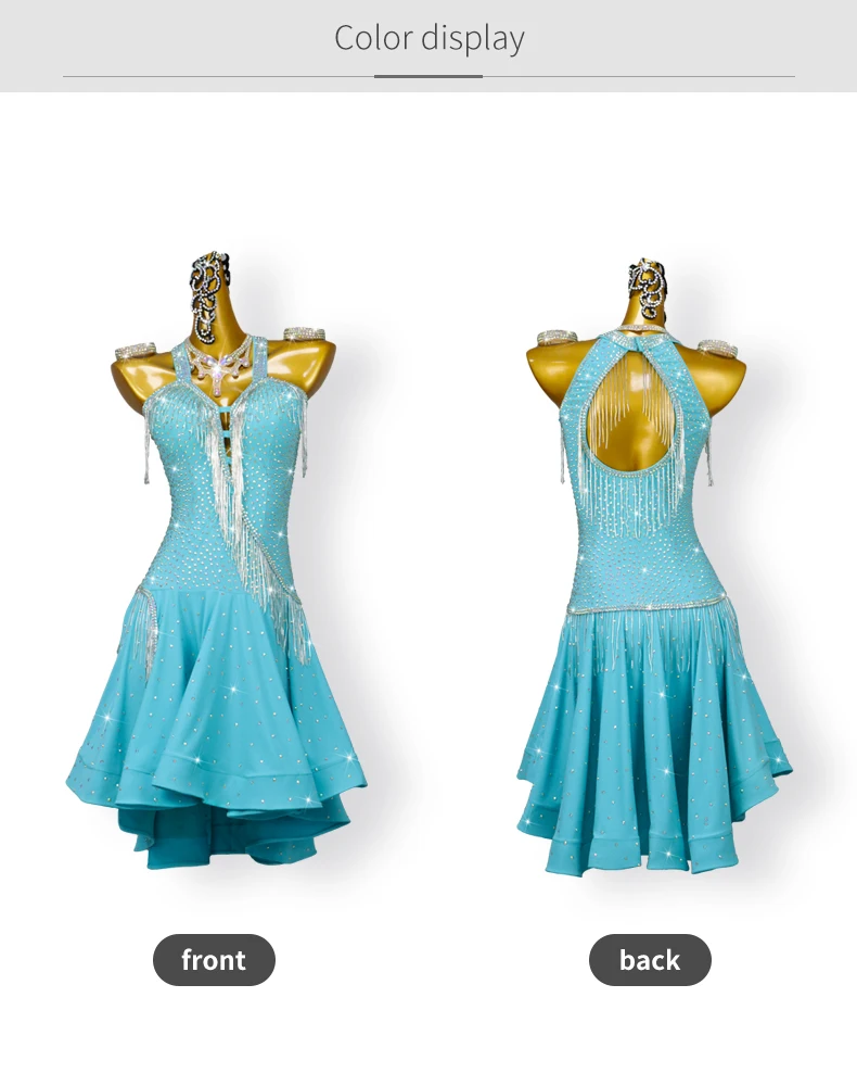 2026 Lateinamerikanischer Tanzrock, Damen-Abendkleidung, elegantes Mädchen-Outfit, formelle Trainingskleidung, Samba-Ballkleid, Performance-Outfit – Detail 5