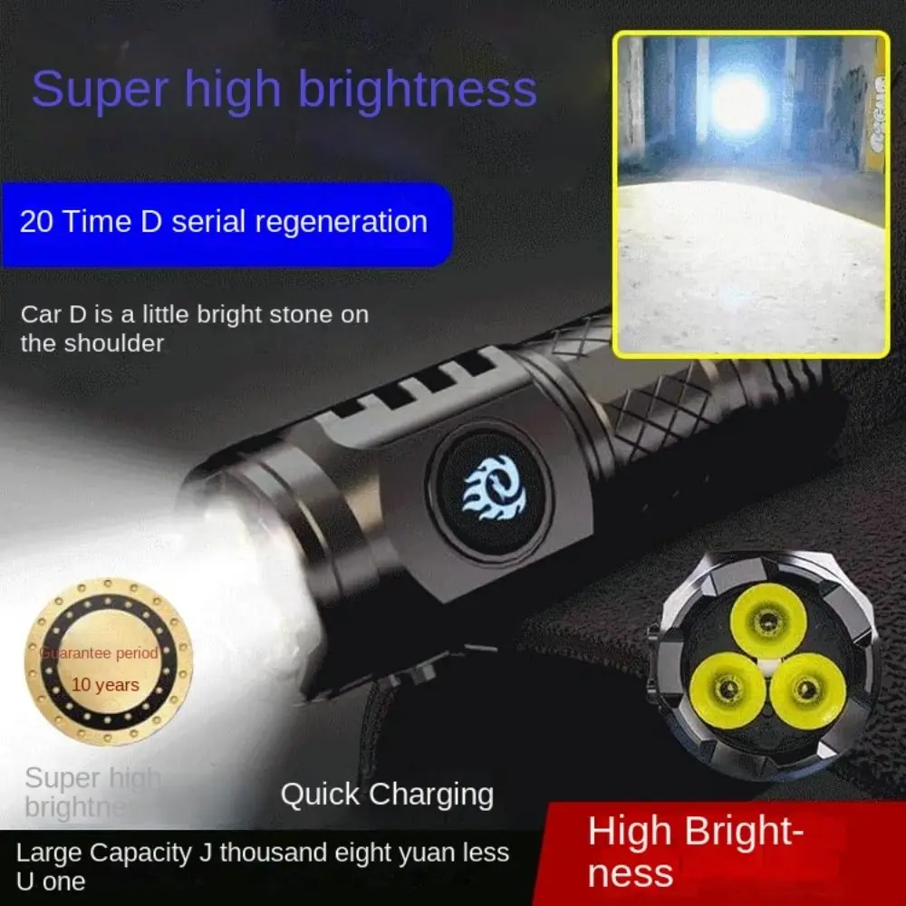 5 Gear Mini Flashlight New Super Strong Illumination Front Lighting Flashlight Thumb Flashlight ABS Handheld Flashlight