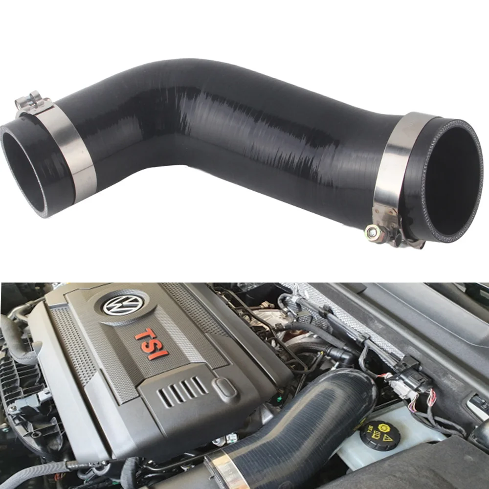 Silicone Turbo Inlet Elbow Tube Intake Hose For VW Golf MK7  R Audi V8 MK3 A3 S3 TT  2.0T 2014+ RED OR BLACK