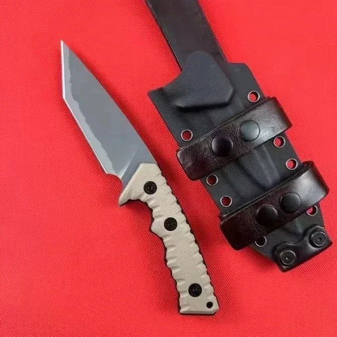 CUSTOM MilBro M27 Straight Fixed Blade Knife Tanto Imported A8 Blade G10 Handle Tactical Self Defense EDC Tool Hunting Knives