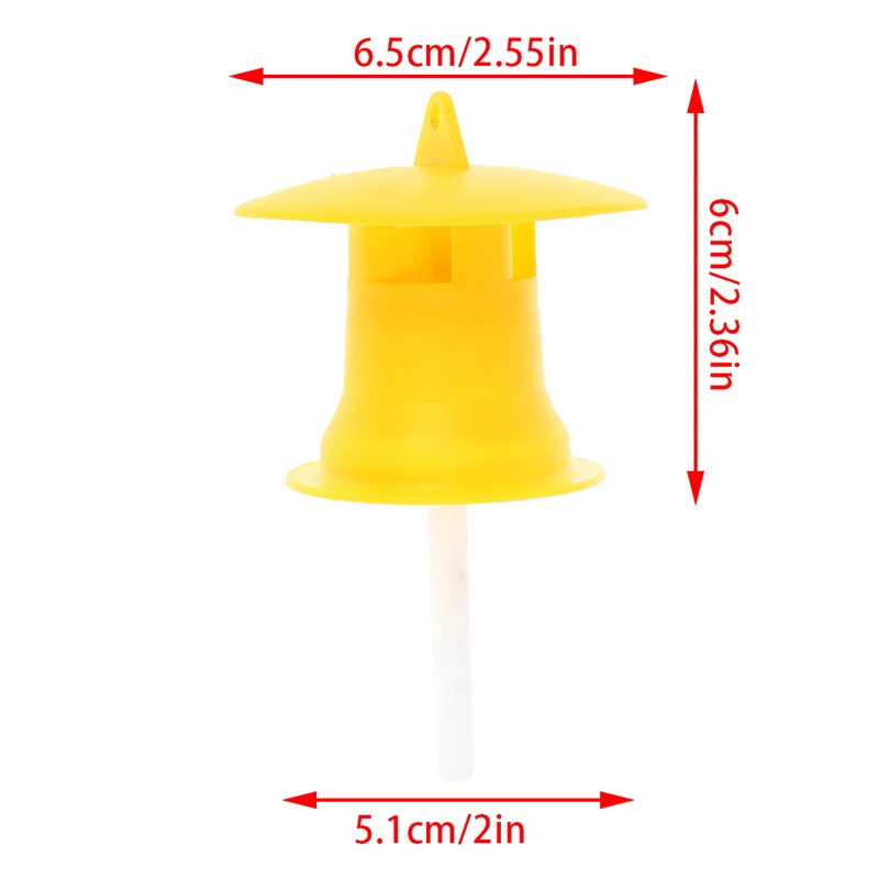 Piège à mouches en plastique jaune, Monténégro de drosophile, attrape-mouche, lutte antiparasitaire, maison, ferme, verger, 6.5x6x2cm, 5 pièces par