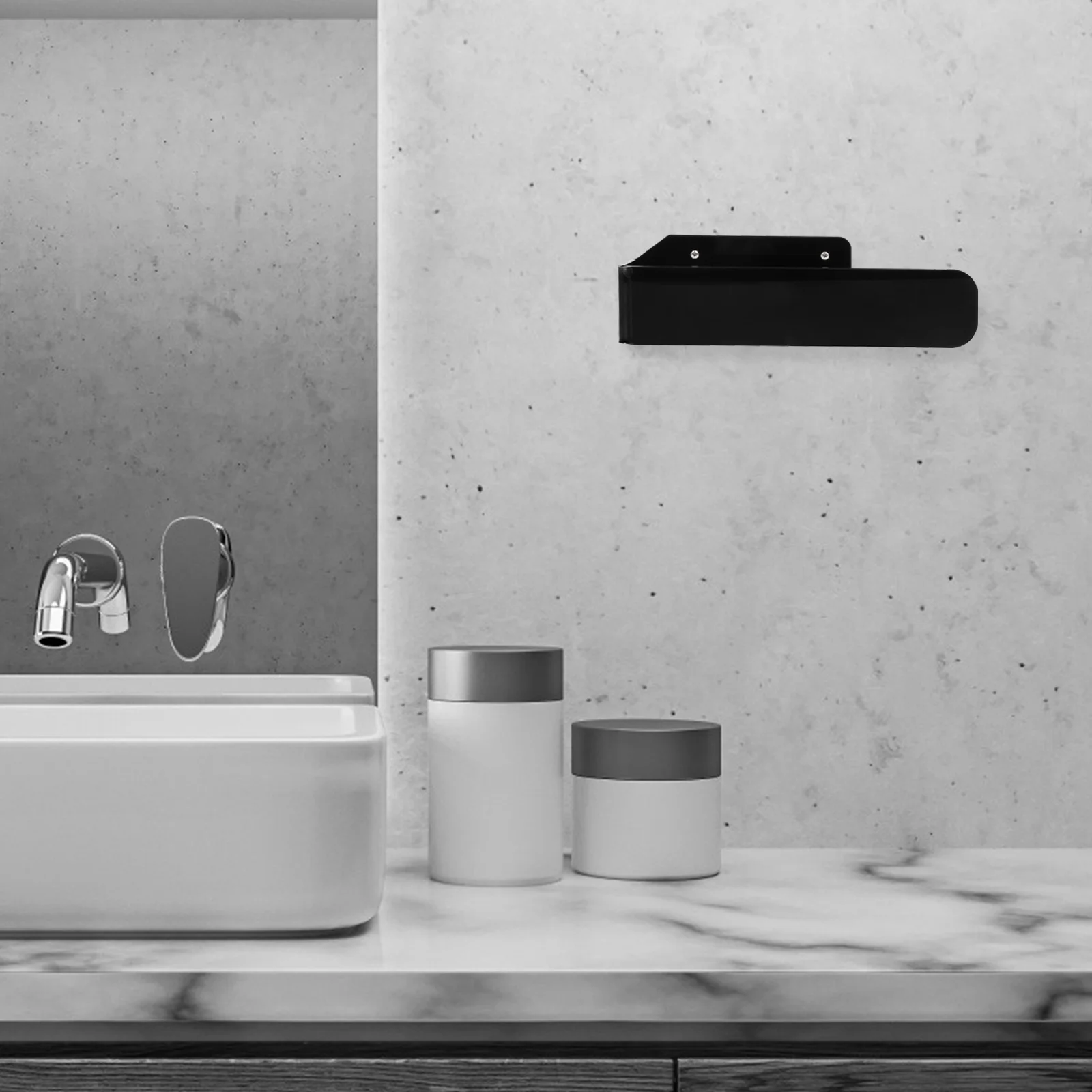 

1Pcs Acrylic Towel Holder Rustproof Space Saving Kitchen Lavatory Storage Organizer No Drill Adhesive Strong Load Bearing