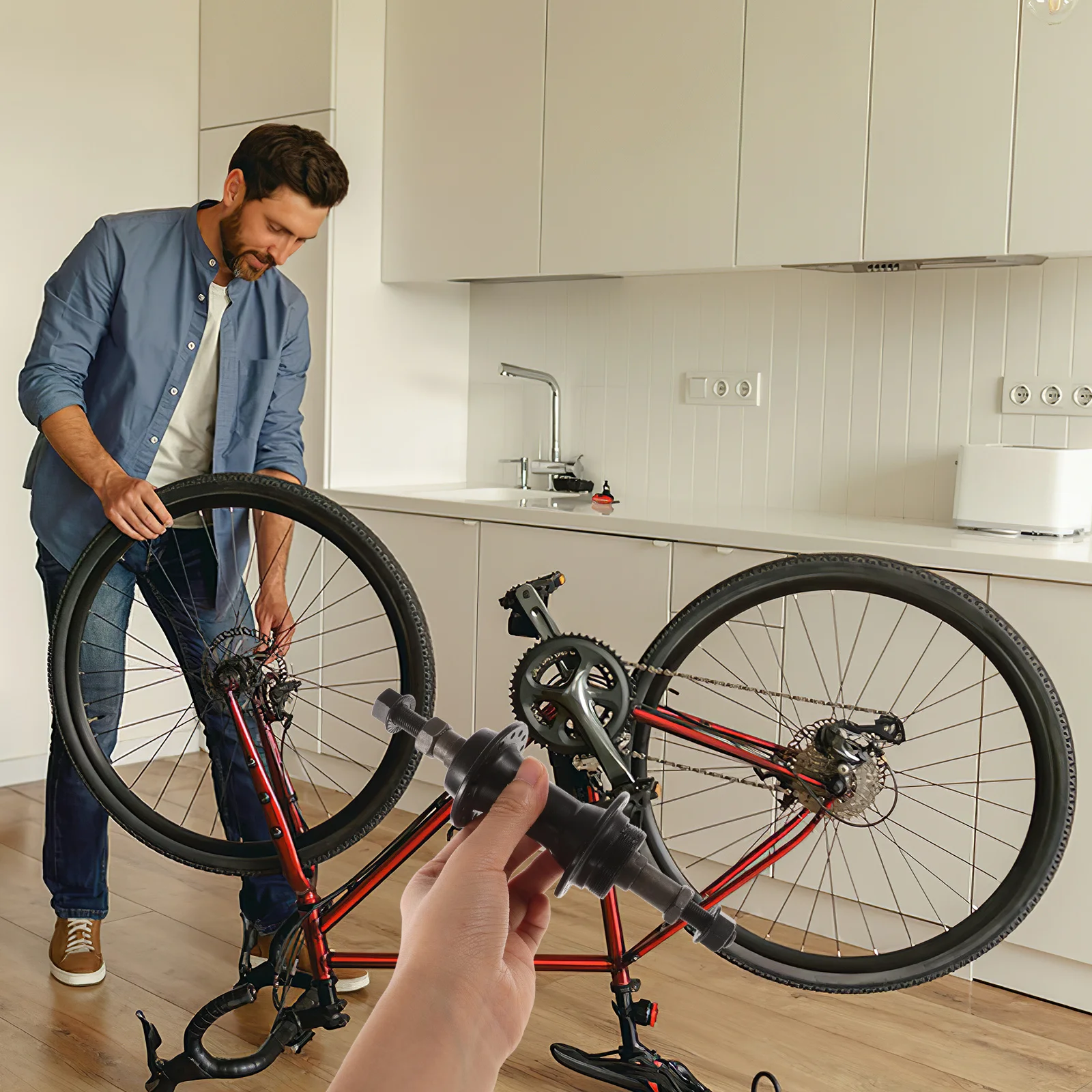 

Nonquickrelease 32Hole Vbrake Hub Durablemetalmountainbike Rearwheelaxle Stableconnectionaccessories Mountain