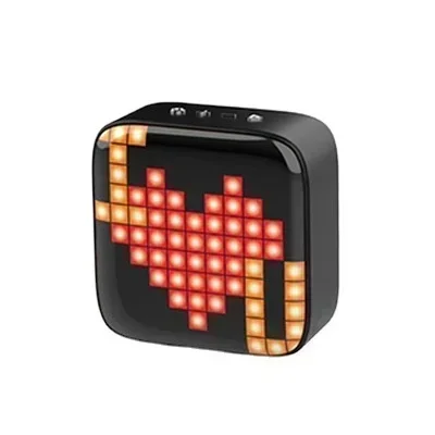 Haut-parleur Bluetooth carré sans fil, haut-parleur Twecirculation, LED créative, belle lampe de couleur, mini caisson de basses, son pixel, nouveau cadeau