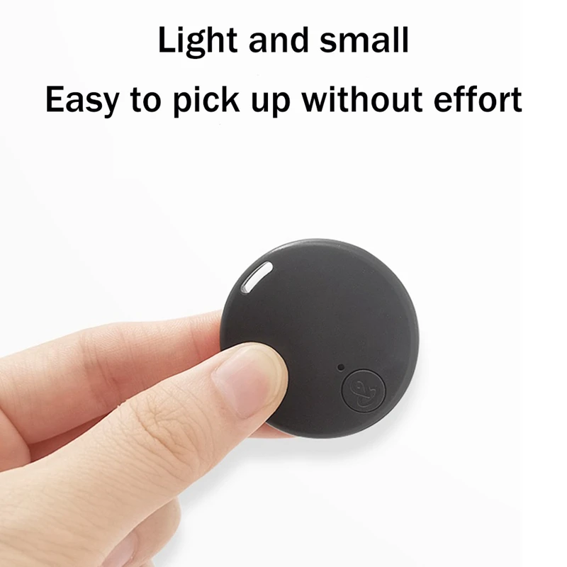 Mini traqueur GPS sans fil, Bluetooth 5.0, dispositif anti-perte, localisateur intelligent, clé pour animal de compagnie, traqueur de portefeuille avec étui en silicone, noir