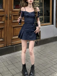 France Fashion Vintage Chic 2 Piece Sets Women Solid Elegant Mini Skirt Suit Female High Street Y2k Casual Slim Set Summer 2024