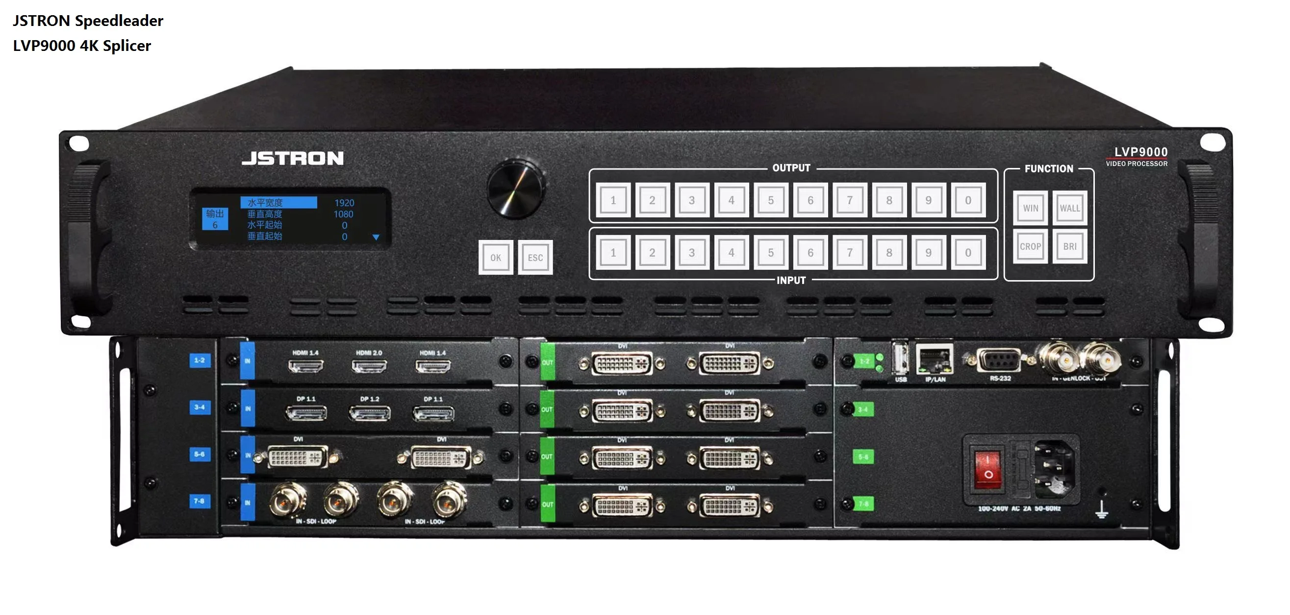 Speedleader-カラーLEDディスプレイ,4つの出力,フルHDビデオウォールプロセッサ